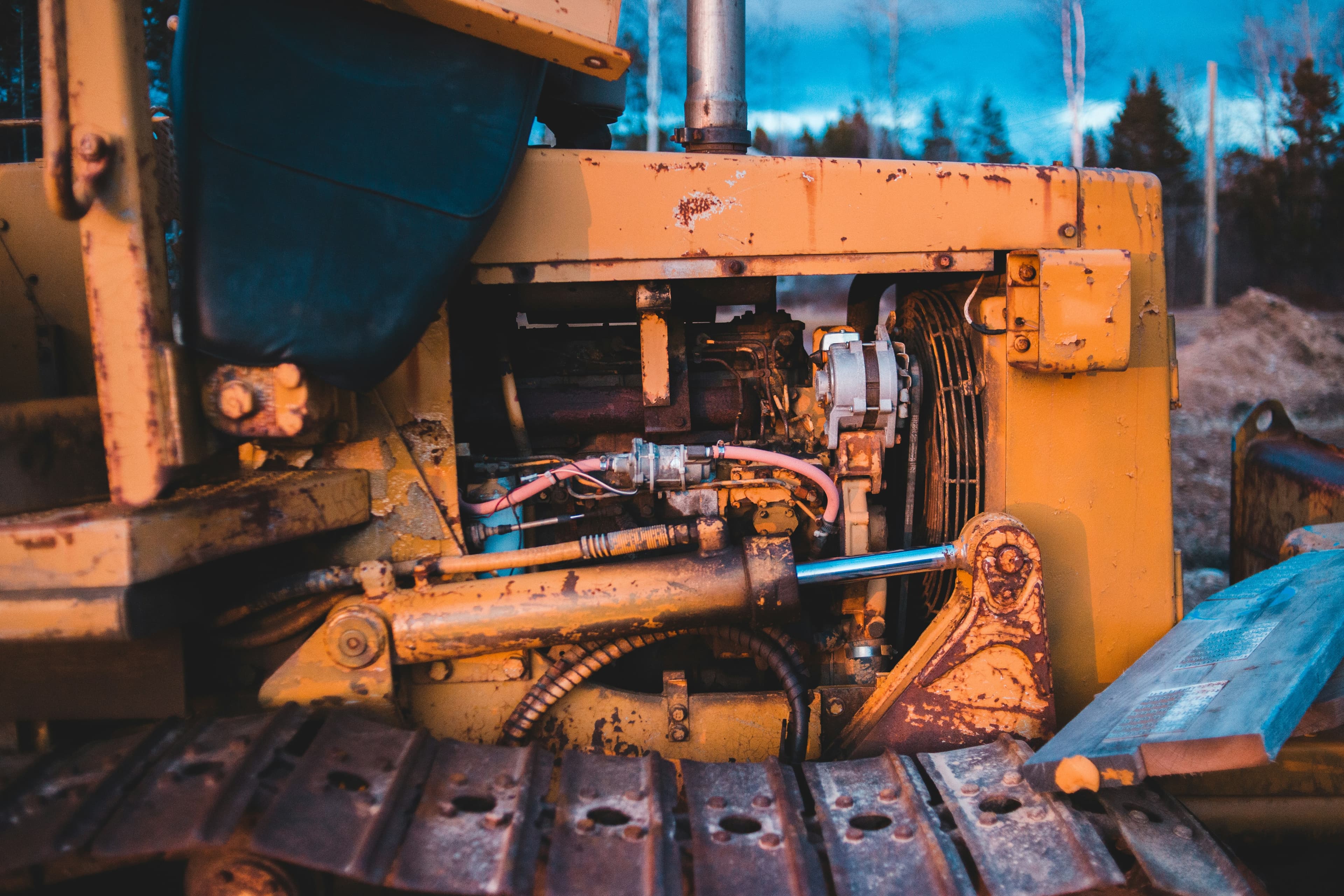 Industrial equipment parts prepared for sourcing and shipment.